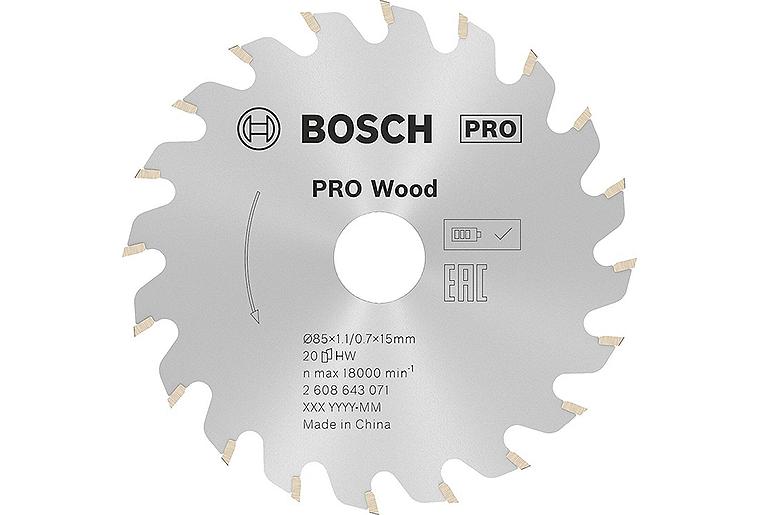 Handkreissägeblatt Bosch Ø 85x1,1x15mm für GKS Handkreissägeblatt Bosch Ø 85x1,1x15mm für GKS