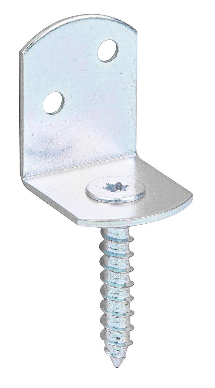 Flechtzaunhalter L-Form, 83x32mm, galvanisch verzinkt, dickschichtpassiviert Flechtzaunhalter L-Form, 83x32mm, galvanisch verzinkt, dickschichtpassiviert