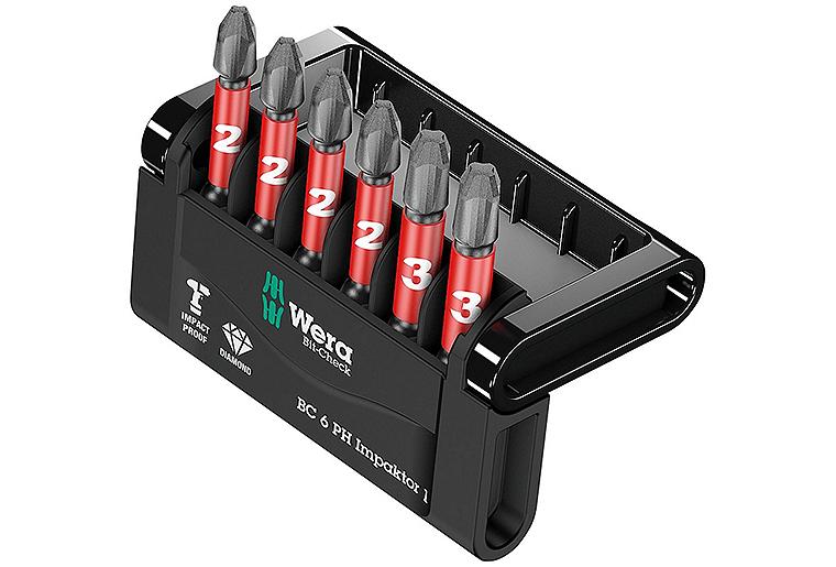 Bitset WERA Bit-Check Impaktor, diamantbeschichtet, 6-teilig Philips Bitset WERA Bit-Check Impaktor, diamantbeschichtet, 6-teilig Philips