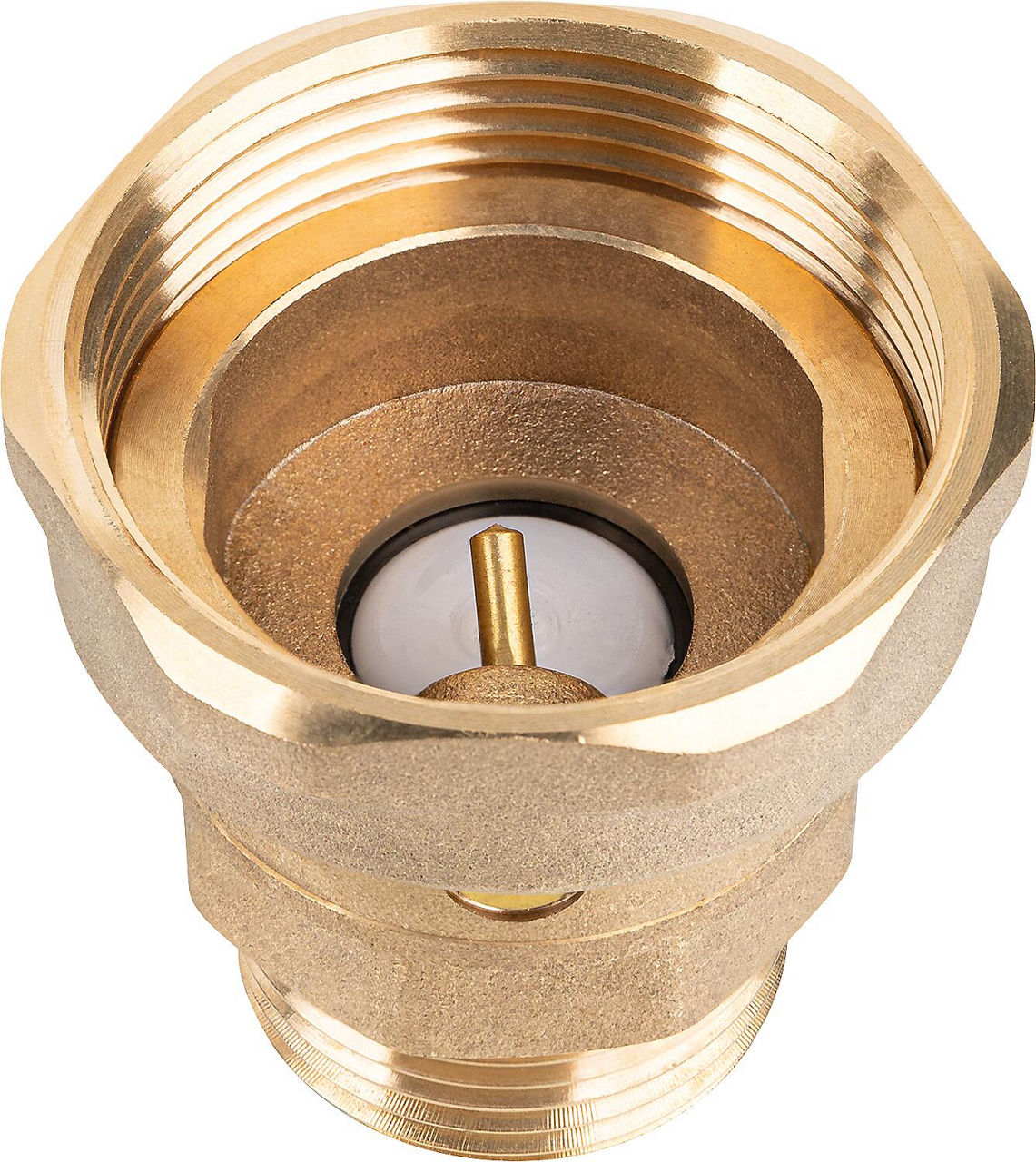 Rückschlagventil auf Schwerkraft- bremse mit Überwurfmutter 11/2" Außengewinde R 1" Typ 192