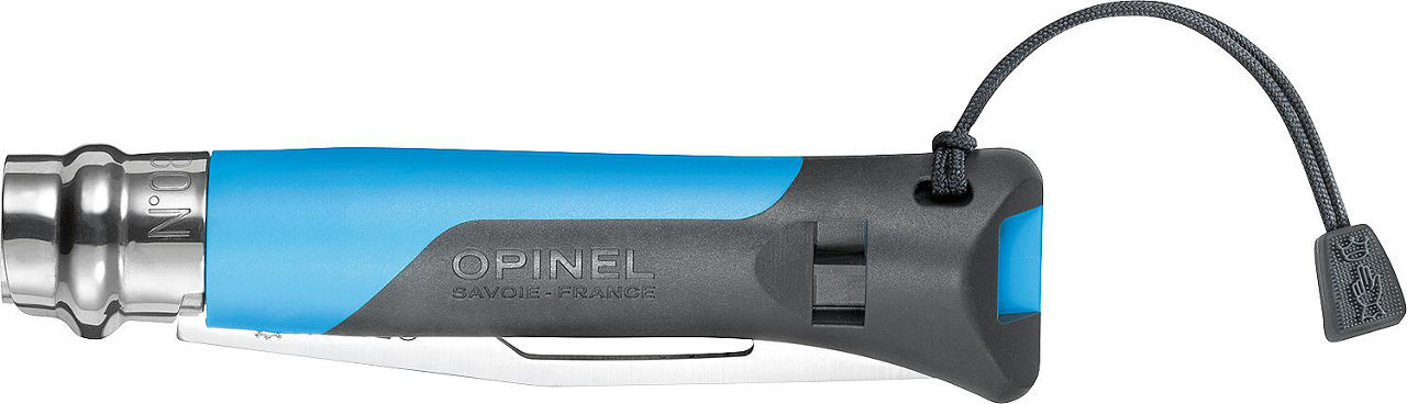 Taschenmesser OPINEL 254268 No 08 Outdoor, Edelstahl, Griff blau