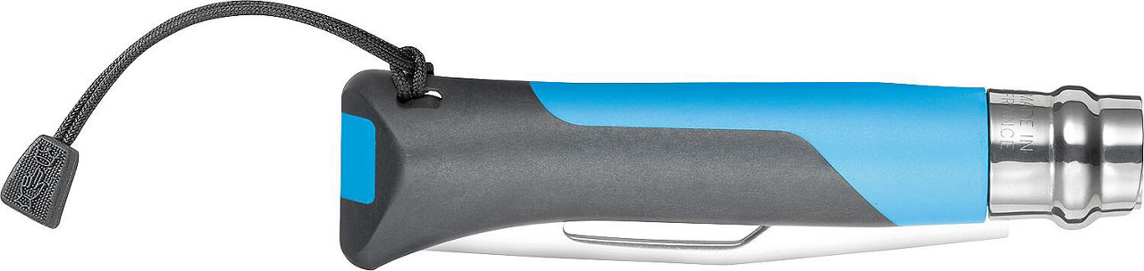 Taschenmesser OPINEL 254268 No 08 Outdoor, Edelstahl, Griff blau
