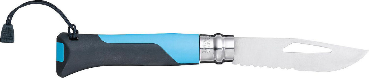 Taschenmesser OPINEL 254268 No 08 Outdoor, Edelstahl, Griff blau