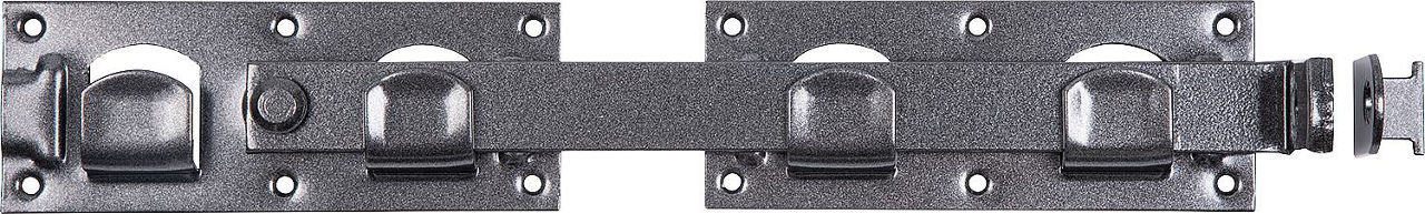 Doppeltorüberwurf DURAVIS® 423 x 70 mm, Material: Stahl, blau verzinkt, Oberfläche: schwarz-diamant Doppeltorüberwurf DURAVIS® 423 x 70 mm, Material: Stahl, blau verzinkt, Oberfläche: schwarz-diamant