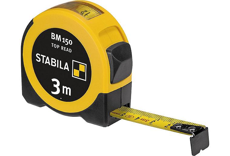 Taschenbandmaß Stabila BM 150, 3 m, metrische Skala