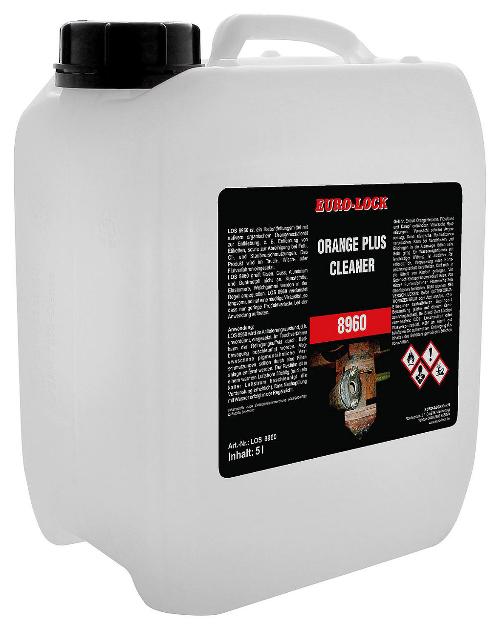 Orange Plus Kaltentfetter EURO-LOCK LOS 8960, 5l Kanister Orange Plus Kaltentfetter EURO-LOCK LOS 8960, 5l Kanister