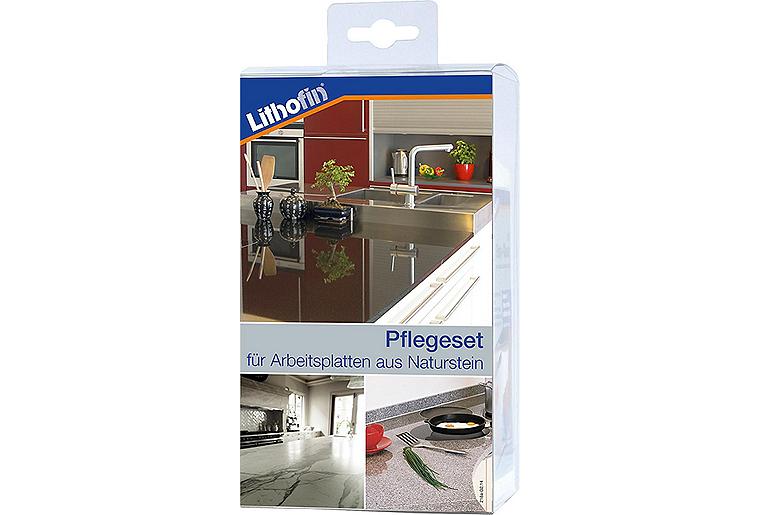 LITHOFIN Pflegeset -compact- für Arbeitsplatten aus Naturstein (3-teilig: Fleckstop "W", MN-Easy-Clean & OIL-Ex), 1 Set