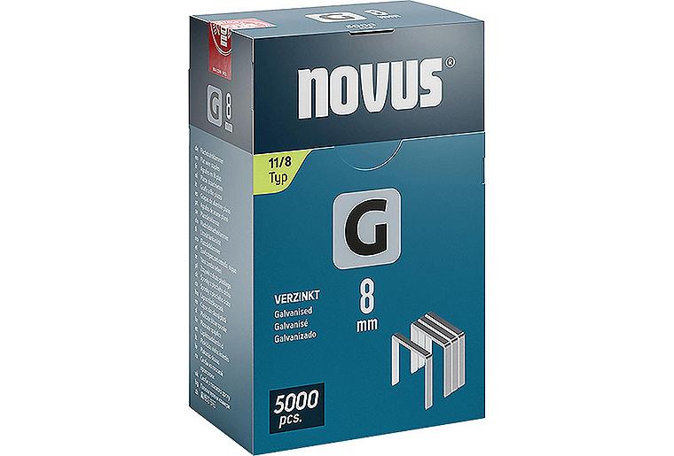 Flachdrahtklammer Novus Typ G 11/8 verzinkt VPE: 5000 Stück Flachdrahtklammer Novus Typ G 11/8 verzinkt VPE: 5000 Stück