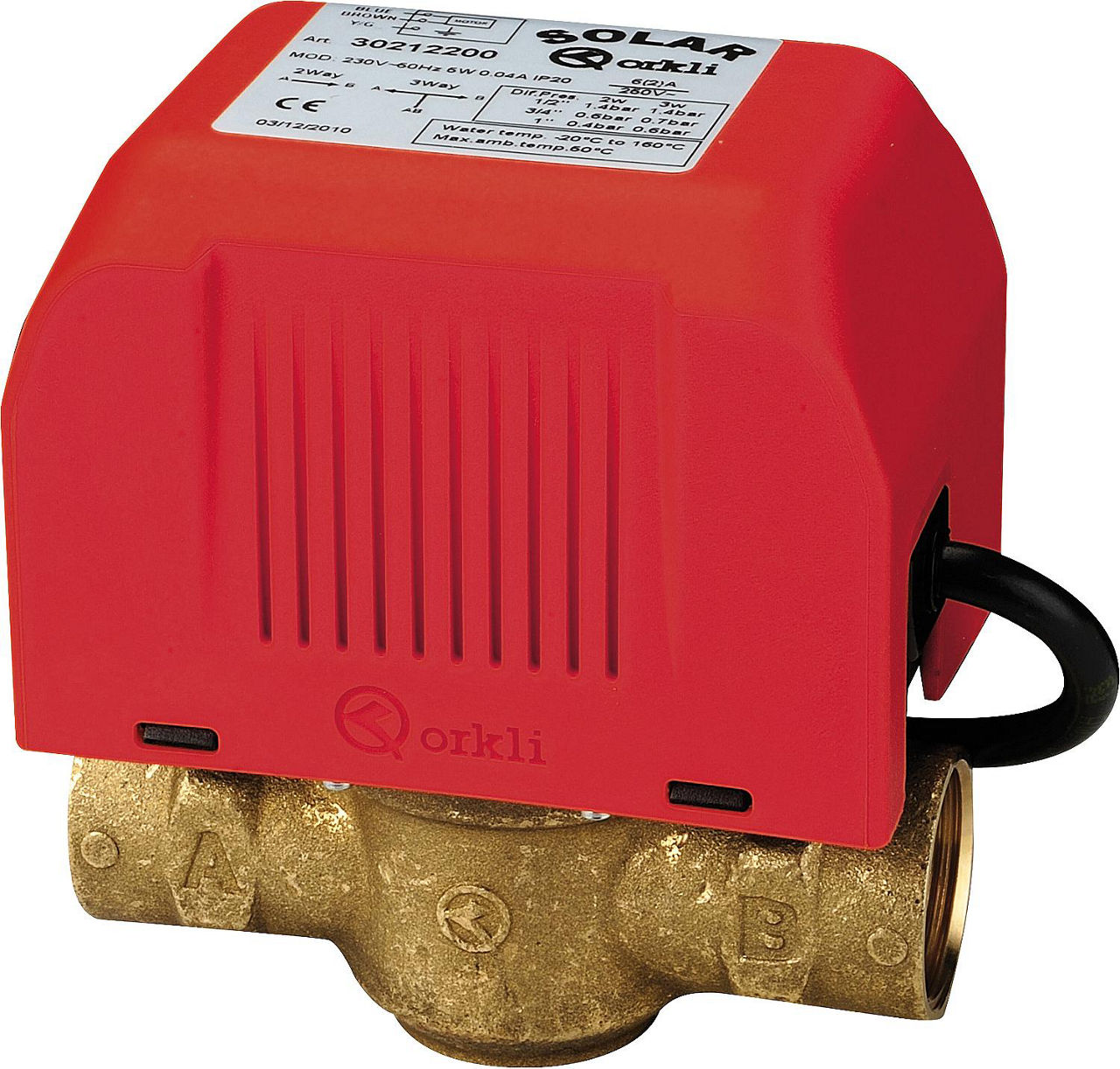 2-Wege Zonenventil Orkli DN25(1") IG, ohne Endschalter, 230V 2-Wege Zonenventil Orkli DN25(1") IG, ohne Endschalter, 230V