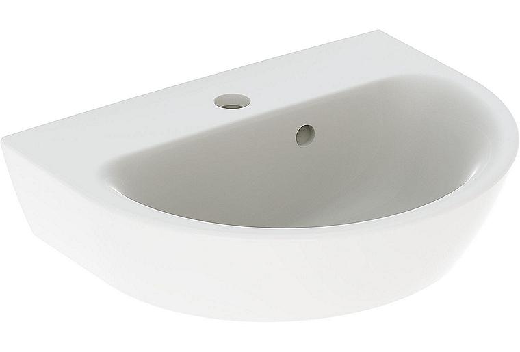 Handwaschbecken Geberit Renova weiß, BxHxT: 450x173x360mm 1 Hahnloch, inkl. Überlauf Handwaschbecken Geberit Renova weiß, BxHxT: 450x173x360mm 1 Hahnloch, inkl. Überlauf