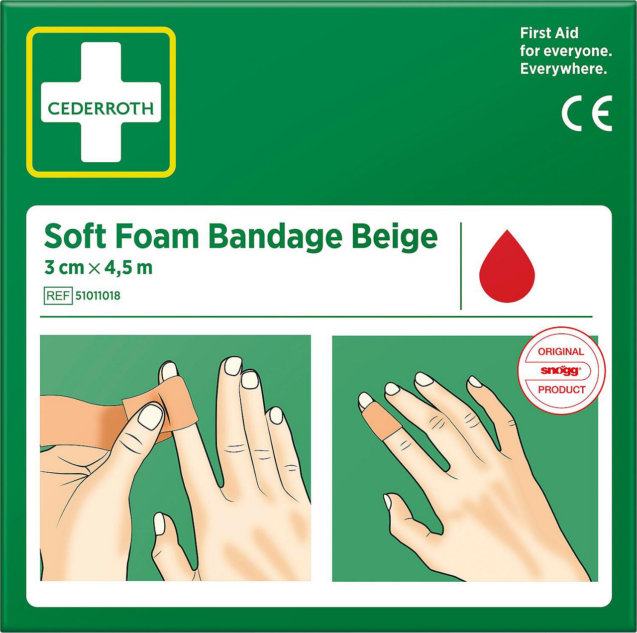 Wund-Schnell/Schaumverband Cederroth,beige ,4500x30mm