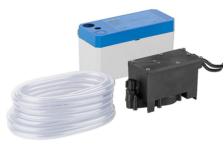 Kondensatpumpe Eckerle EE 400 NEO Standard, inkl. 6m PVC-Schlauch 8 mm Kondensatpumpe Eckerle EE 400 NEO Standard, inkl. 6m PVC-Schlauch 8 mm