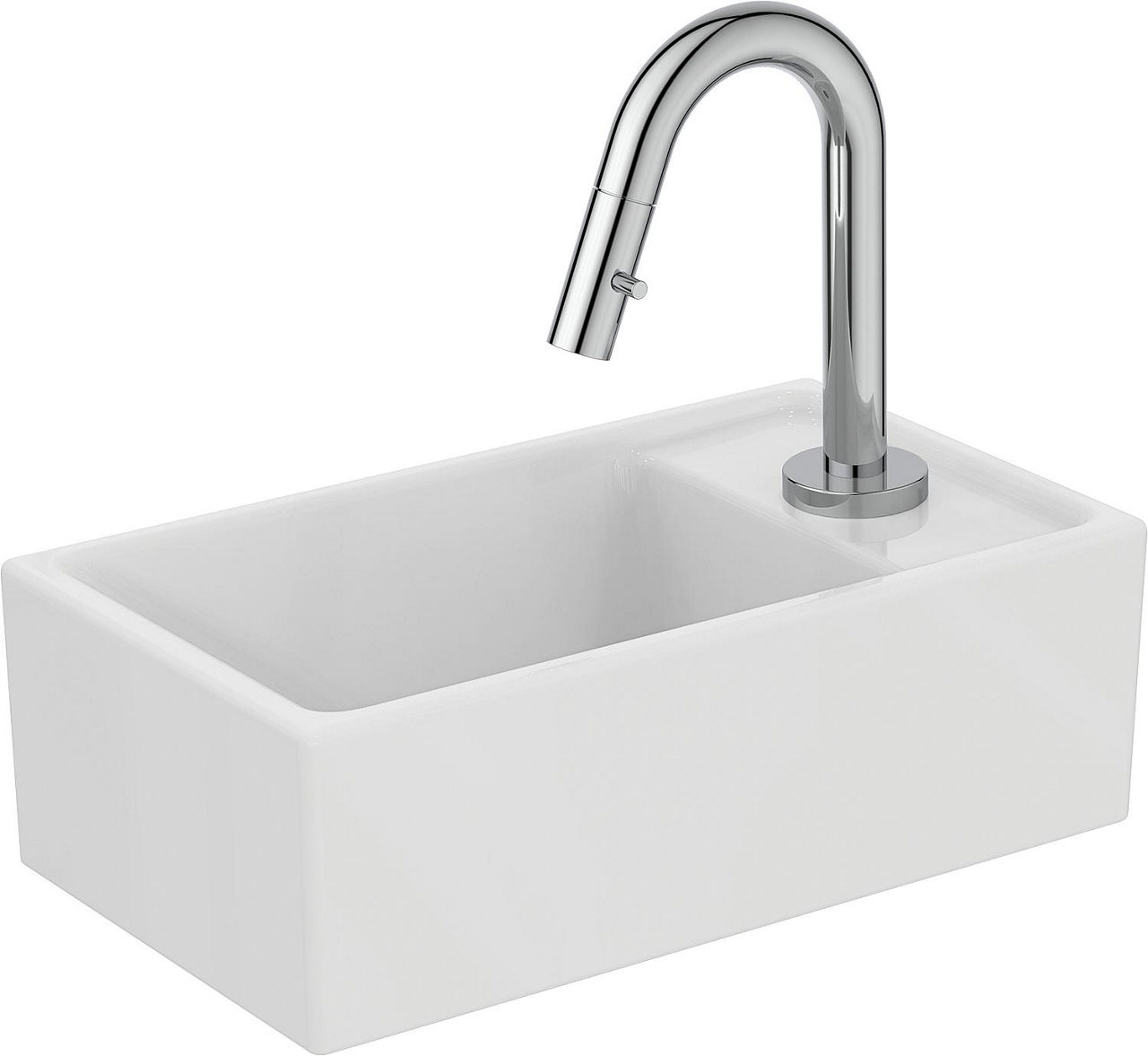 Handwaschbecken-Paket Ideal Standard Eurovit + Standventil Idealstream BxHxT: 370x120x210 mm Ablage rechts Handwaschbecken-Paket Ideal Standard Eurovit + Standventil Idealstream BxHxT: 370x120x210 mm Ablage rechts