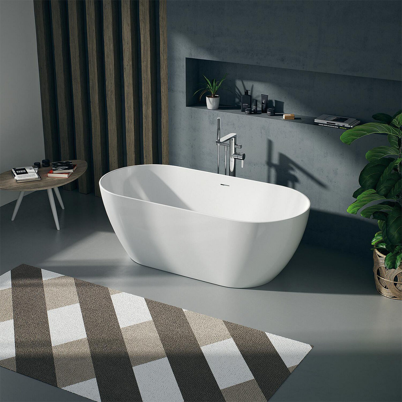 Freistehende Badewanne Duravit DuraKanto,1700x800x590mm,Acryl