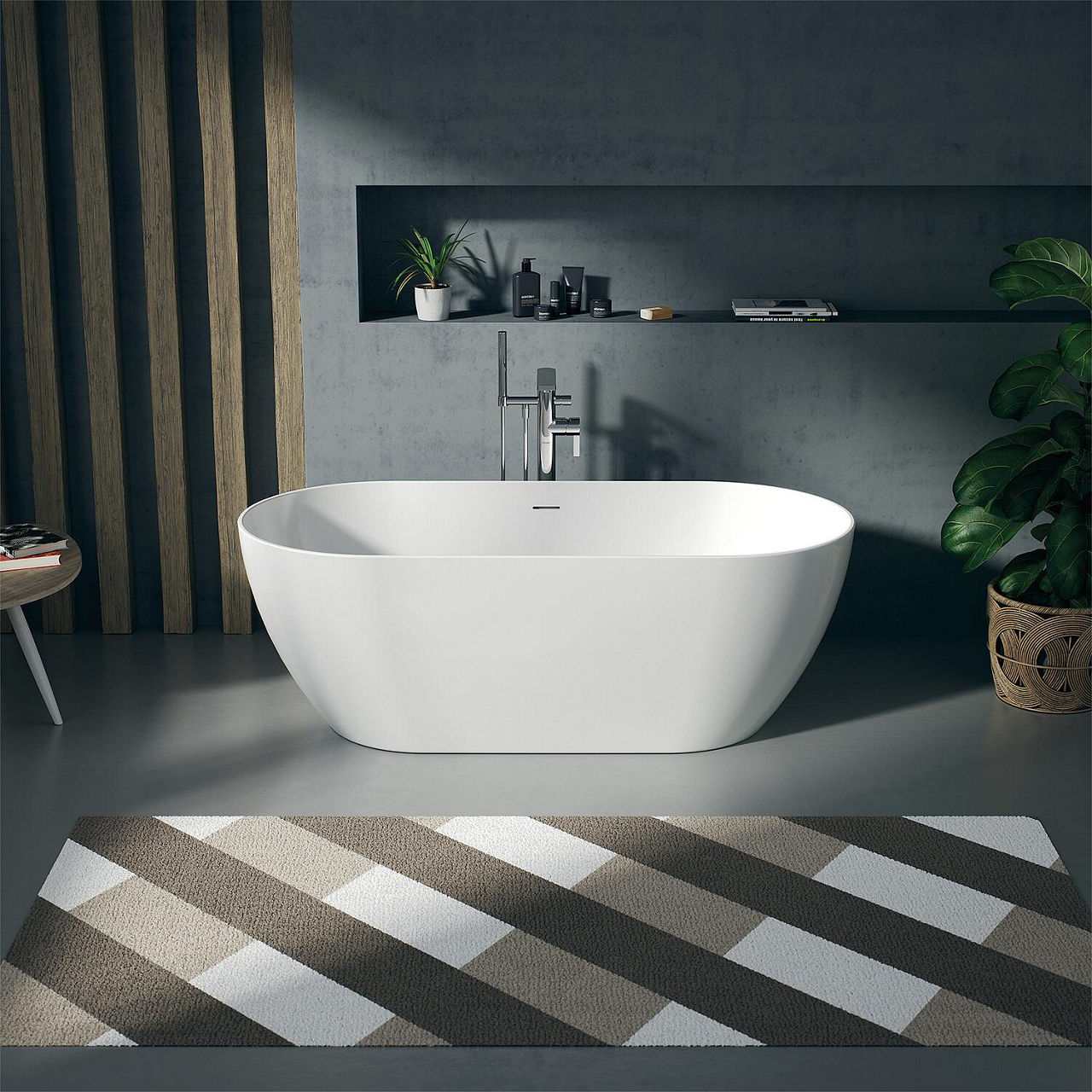 Freistehende Badewanne Duravit DuraKanto,1700x800x590mm,Acryl