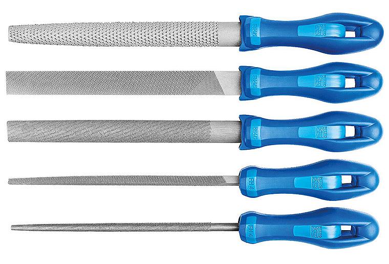 Feilen- und Raspel-Set Pferd, 5-tlg. 200 mm, in Rolltasche