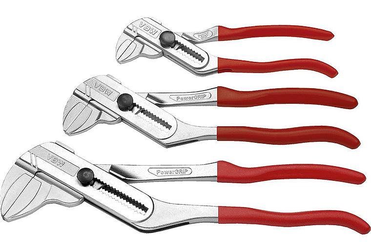 Zangenschlüssel-Satz VBW® PowerGRIP, 3-tlg., Länge 180, 250, 300mm Zangenschlüssel-Satz VBW® PowerGRIP, 3-tlg., Länge 180, 250, 300mm