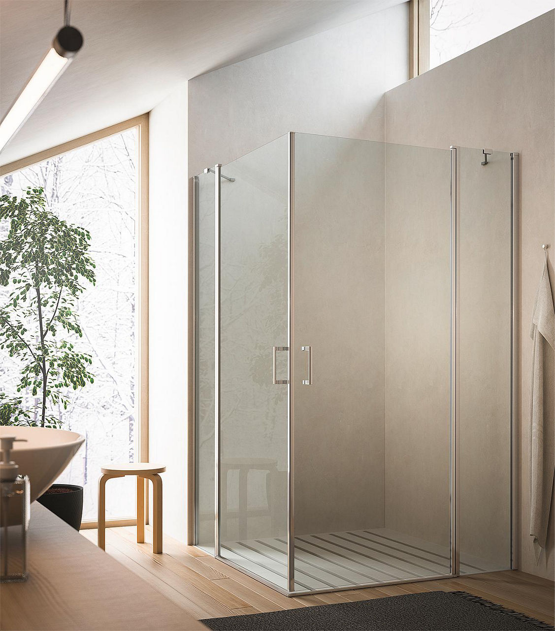 Eck-Duschkabine Eloa 2.0 780-795 x 1180-1195 x 1950 mm, 6 mm Glas, 2 Drehtüren Eck-Duschkabine Eloa 2.0 780-795 x 1180-1195 x 1950 mm, 6 mm Glas, 2 Drehtüren