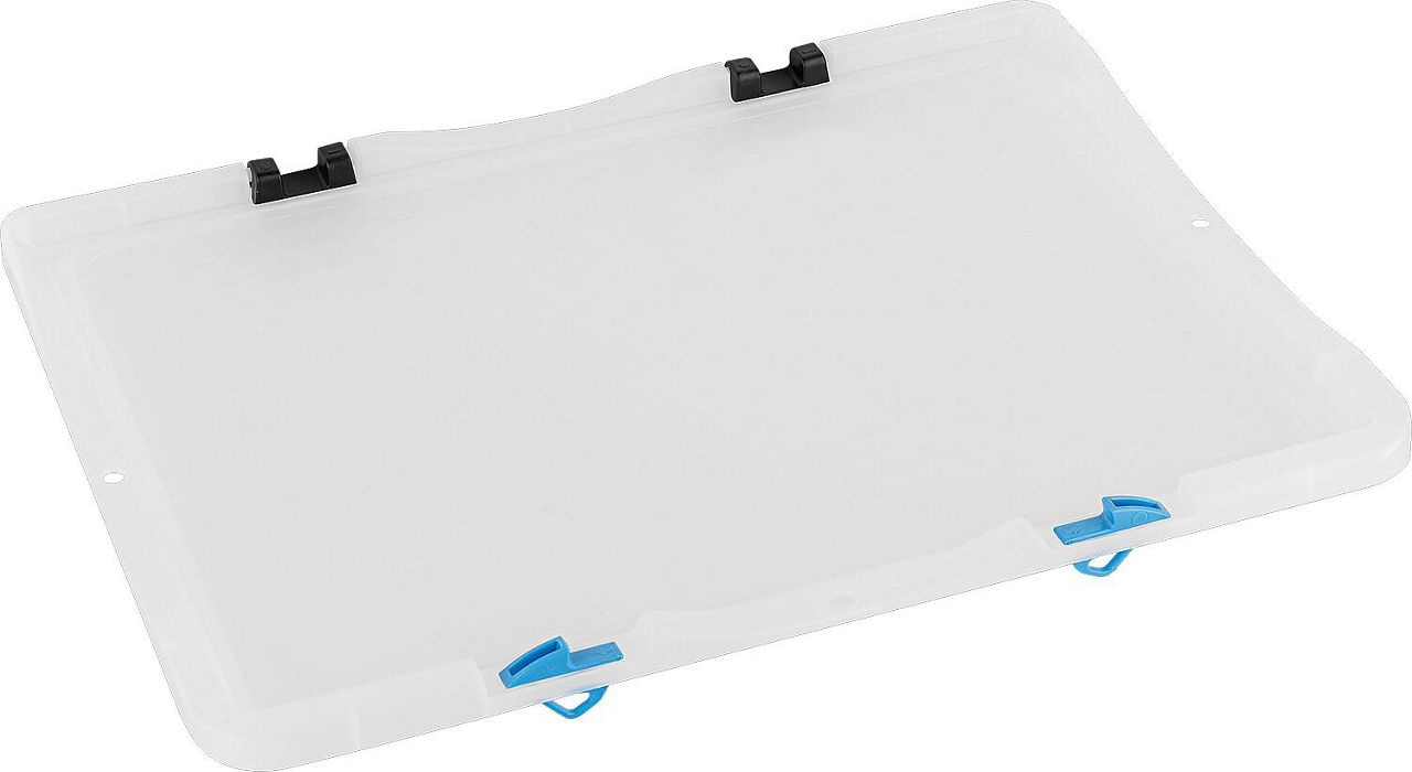 Transparenter Deckel für Transportbox 400 x 300 mm mit 2 St. Verschlüsse und 2 St. Scharnieren