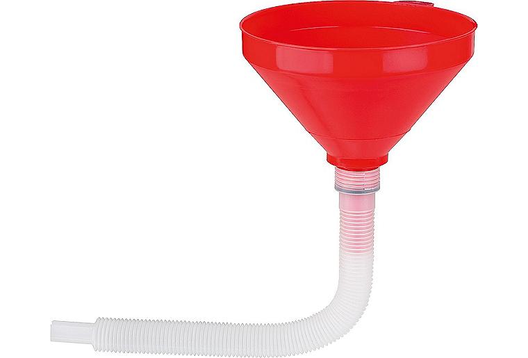 Trichter ohne Sieb D: 200mm mit flexiblem Auslauf aus Polyethylen Trichter ohne Sieb D: 200mm mit flexiblem Auslauf aus Polyethylen
