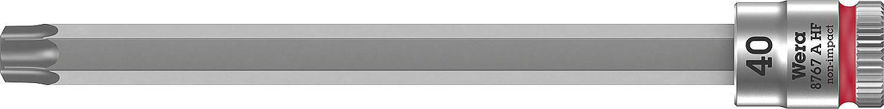Torx®-Steckschlüsseleinsatz Wera 8767 A HF Bitnuss mit 1/4"-Antrieb, lang, mit Haltefunktion, T40 x 100 mm
