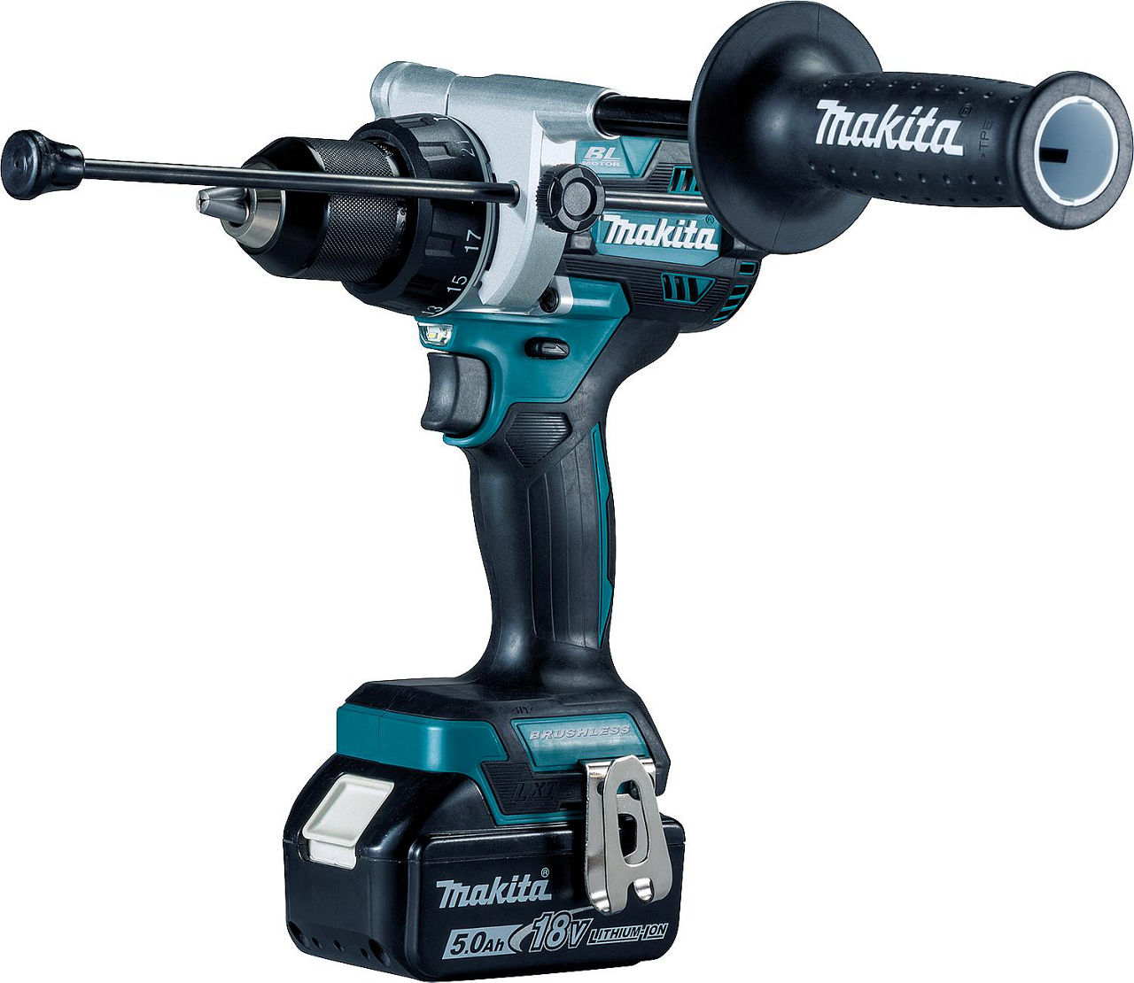 Akku-Schlagbohrschrauber Makita® DHP486RTJ 18V mit 2 x 5,0 Ah Akkus und Ladegerät im MAKPAC Akku-Schlagbohrschrauber Makita® DHP486RTJ 18V mit 2 x 5,0 Ah Akkus und Ladegerät im MAKPAC