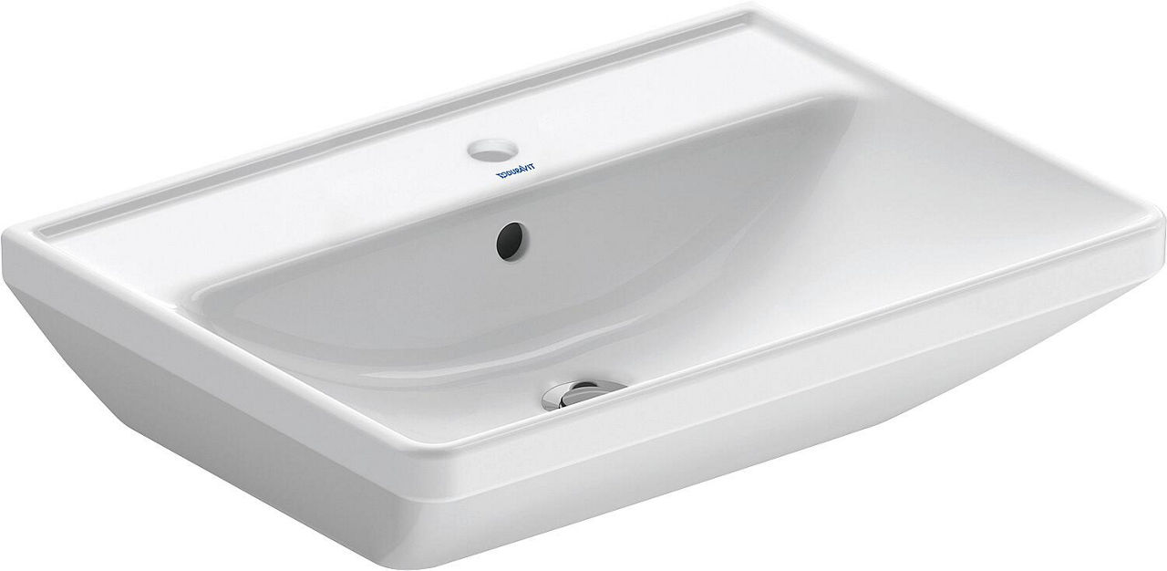 Waschtisch Duravit D-Neo, BxHxT: 650 x 170 x 440 mm, mit Ül., 1 HL mittig, weiß Waschtisch Duravit D-Neo, BxHxT: 650 x 170 x 440 mm, mit Ül., 1 HL mittig, weiß