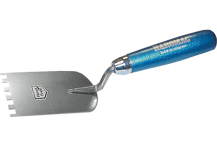 Fliesenspachtel gezahnt 60x6x6mm rostfrei blaues Heft Fliesenspachtel gezahnt 60x6x6mm rostfrei blaues Heft