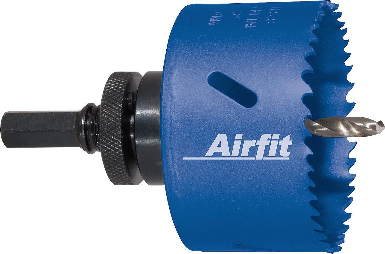 Airfit Kreisschneider HSS Bimetall kpl., für Kunststoff, Holz und Metall / Ø 76 mm Airfit Kreisschneider HSS Bimetall kpl., für Kunststoff, Holz und Metall / Ø 76 mm