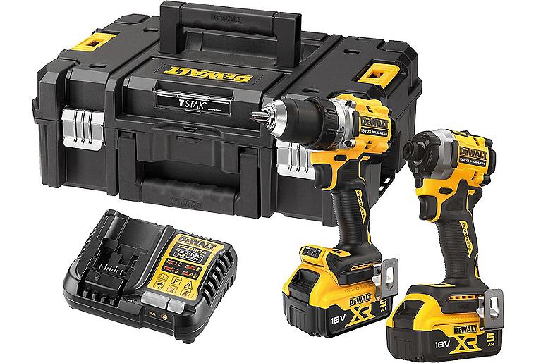 Akku-Set DeWALT DCK2051P2T-QW 2-teilig inkl. Bohrschrauber, Schlagschrauber, 2x 5,0 Ah und Ladegerät