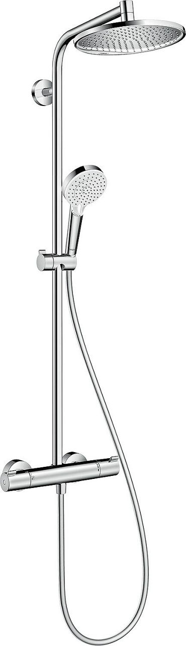 Brause-System Hansgrohe Crometta S 240 EcoSmart Handbrause, Kopfbrause 240mm und Thermostat chrom