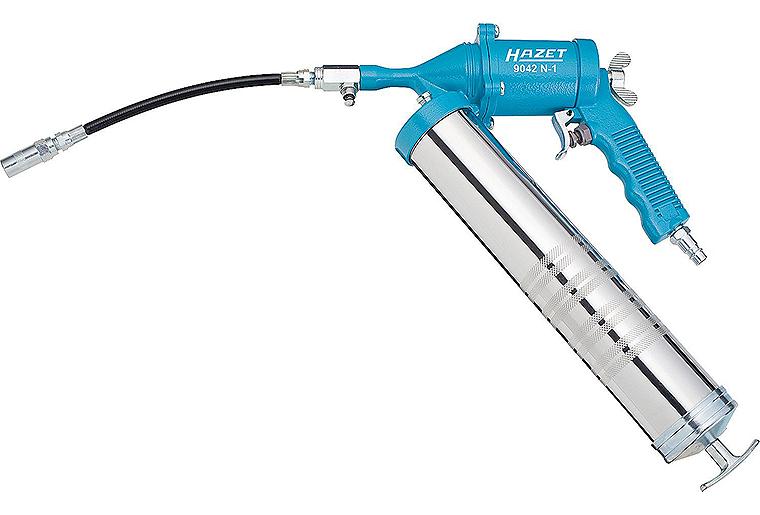 Einhand Fettpresse HAZET mit Schlauch für 400ml Patrone Einhand Fettpresse HAZET mit Schlauch für 400ml Patrone