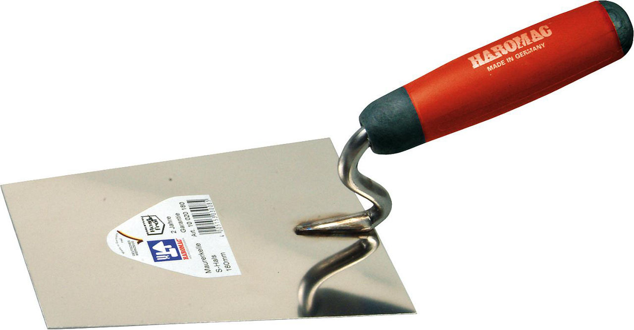 Maurerkelle, S-H rostfrei 160mm, 2K-ERGO rotschwarz Maurerkelle, S-H rostfrei 160mm, 2K-ERGO rotschwarz