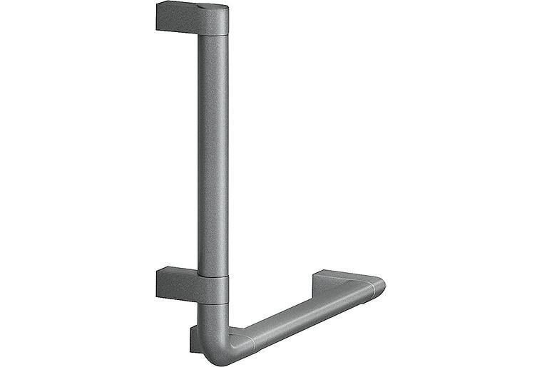 Winkelgriff Serie Cavere aus Alu., Anthrazit-Metallic 95, 400x400 mm, 90°, für links u. rechts