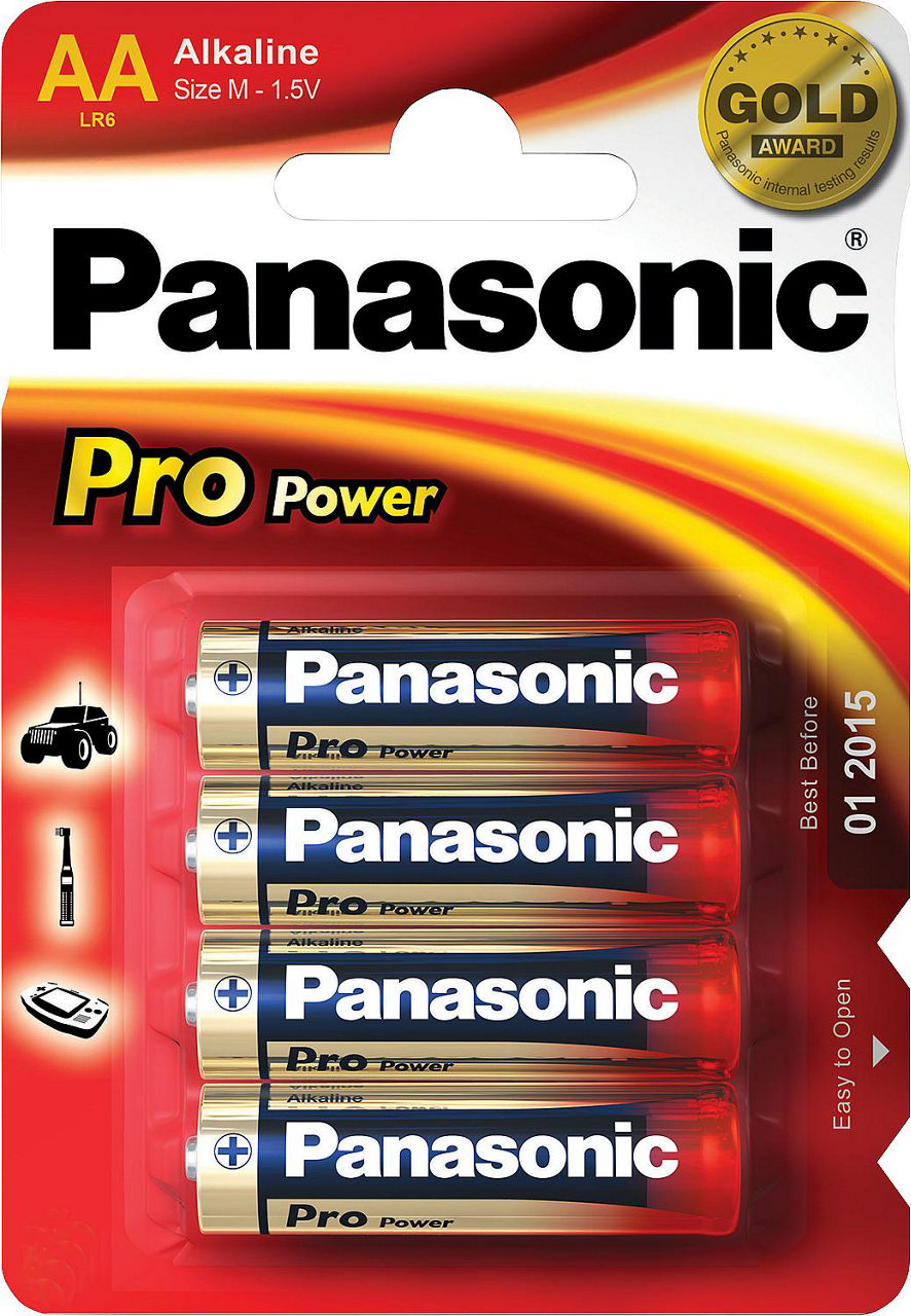 Batterie Panasonic PRO Power LR6 AA Mignon, 1 Pack mit 4 Stk. Batterie Panasonic PRO Power LR6 AA Mignon, 1 Pack mit 4 Stk.