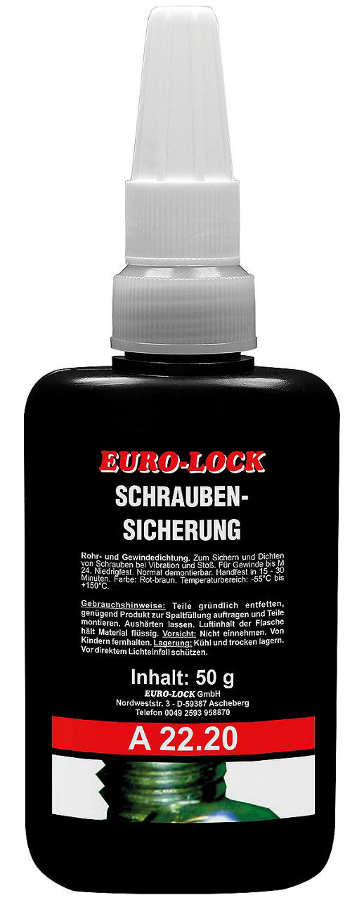 Schraubensicherung niedrigfest EURO-LOCK A 22.20 50g Dosierflasche