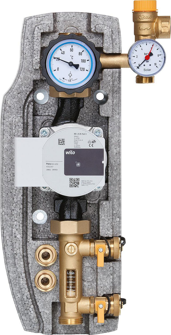 Solarstation Easyflow DN25(1") Einstrang, 8-28l/min Wilo Para ST25/6 Solarstation Easyflow DN25(1") Einstrang, 8-28l/min Wilo Para ST25/6