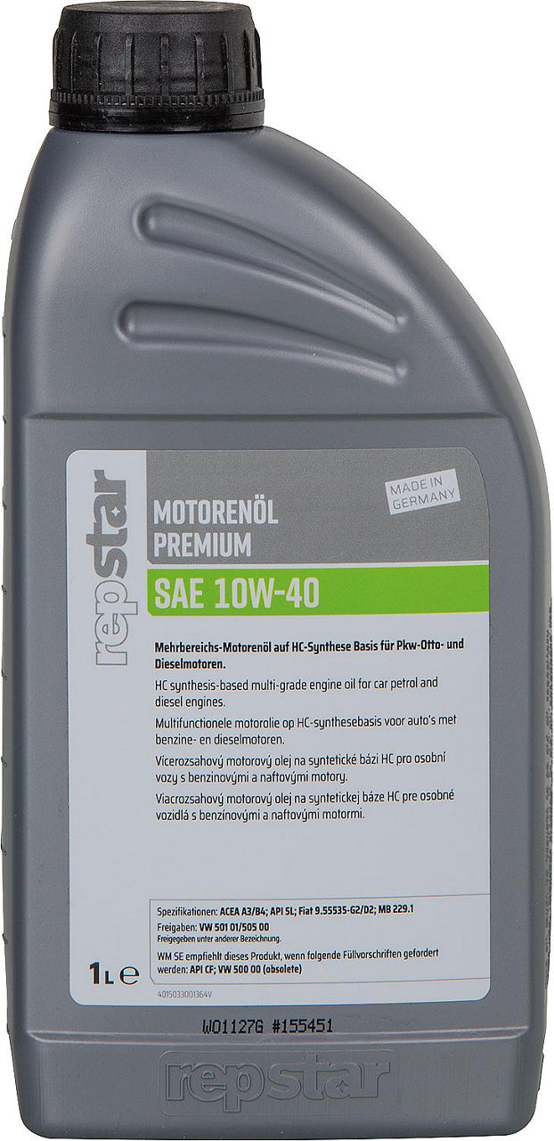 Motoröl REPSTAR SAE 10W-40 Premium 1l Flasche Motoröl REPSTAR SAE 10W-40 Premium 1l Flasche