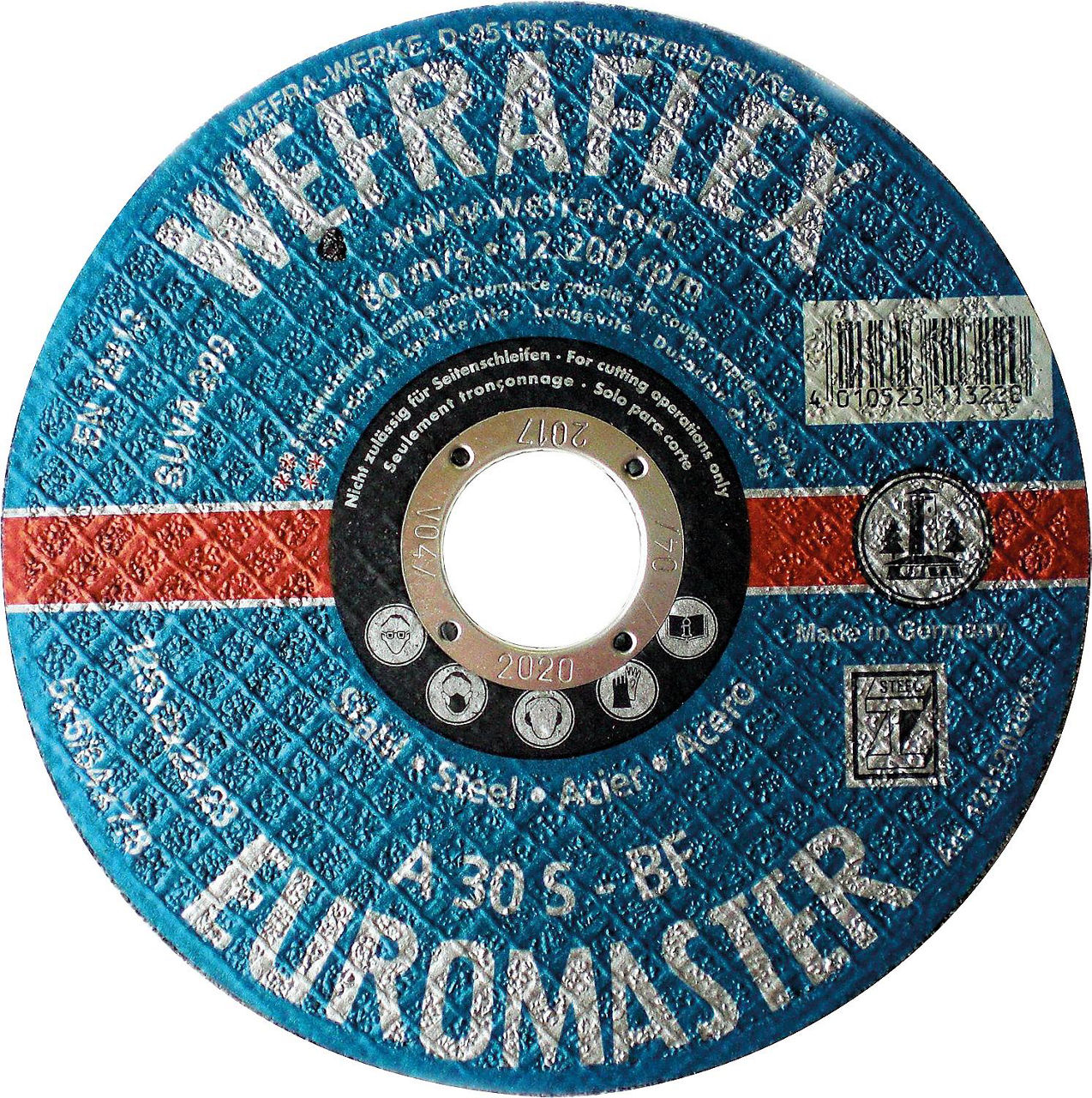Trennscheibe Euromaster blau gerade für Stahl 125 x 2 x 22 mm Trennscheibe Euromaster blau gerade für Stahl 125 x 2 x 22 mm