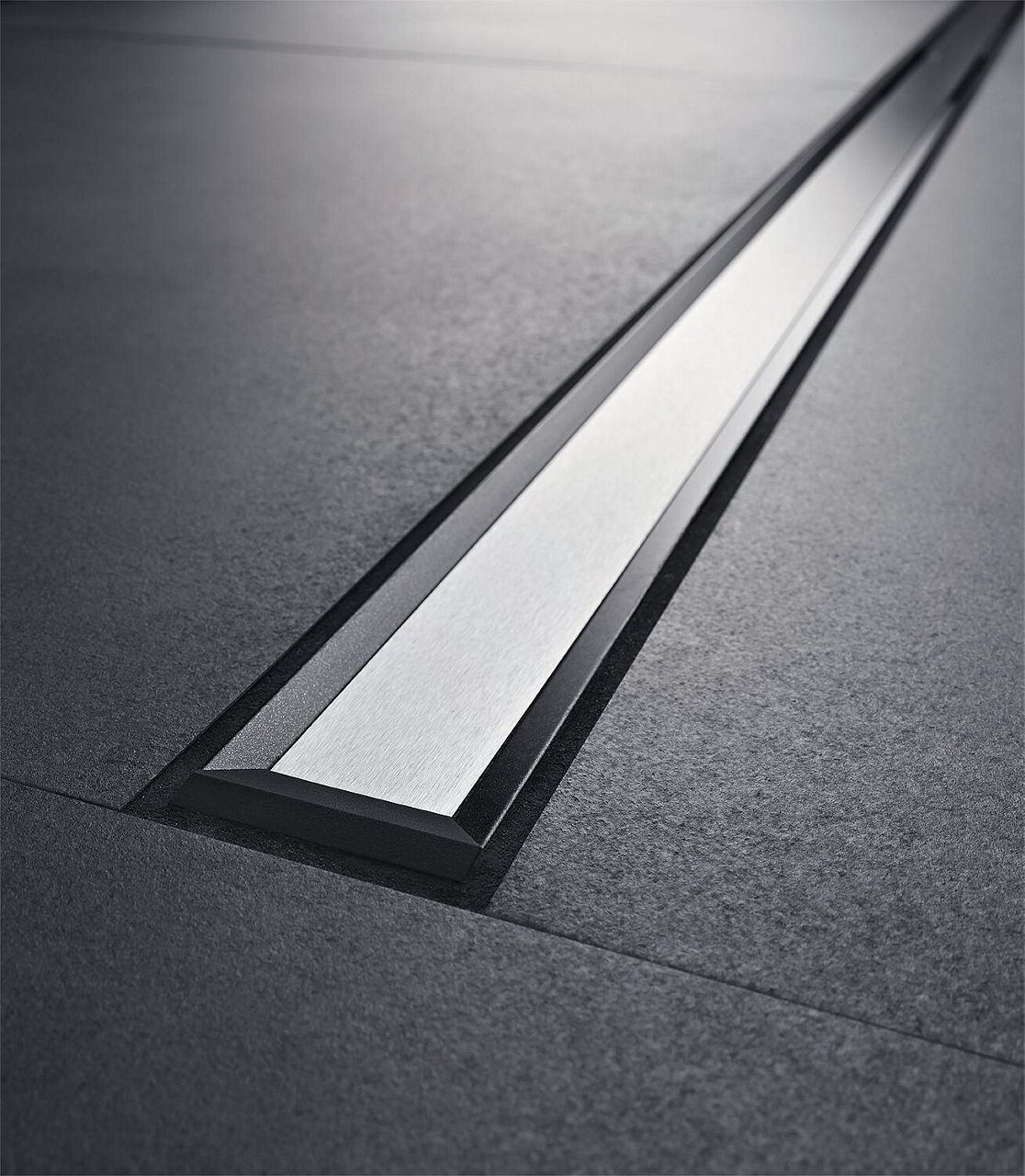 Duschrinne CleanLine80, 300-1100mm, champagne poliert / champagne gebürstet