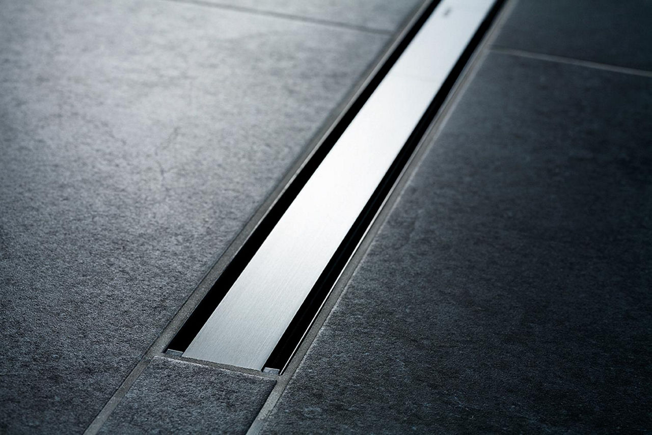 Duschrinne CleanLine80, 300-1100mm, champagne poliert / champagne gebürstet