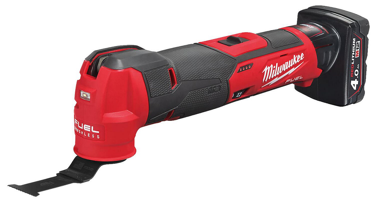 Akku-Multifunktionswerkzeug Milwaukee M12FMT-422X, 12V mit 1x 2,0 Ah, 1x 4,0 Ah Akkus und Ladegerät Akku-Multifunktionswerkzeug Milwaukee M12FMT-422X, 12V mit 1x 2,0 Ah, 1x 4,0 Ah Akkus und Ladegerät