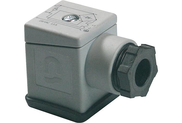 Gerätestecker mit Brückengleichrichter und Varistor Schutzbeschaltung