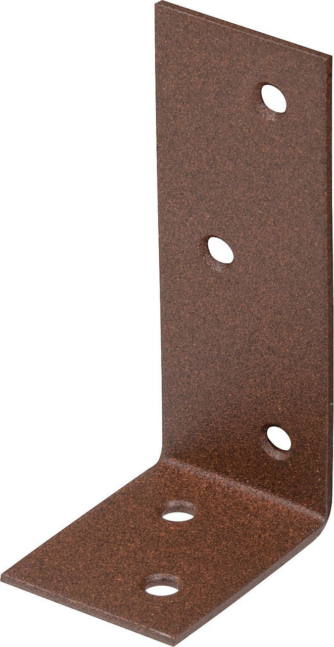 Balkenwinkel DURAVIS® 40 x 80 x 30 mm, ungleichschenklig, Material: Stahl, blau verzinkt, Oberfläche: rostbraun