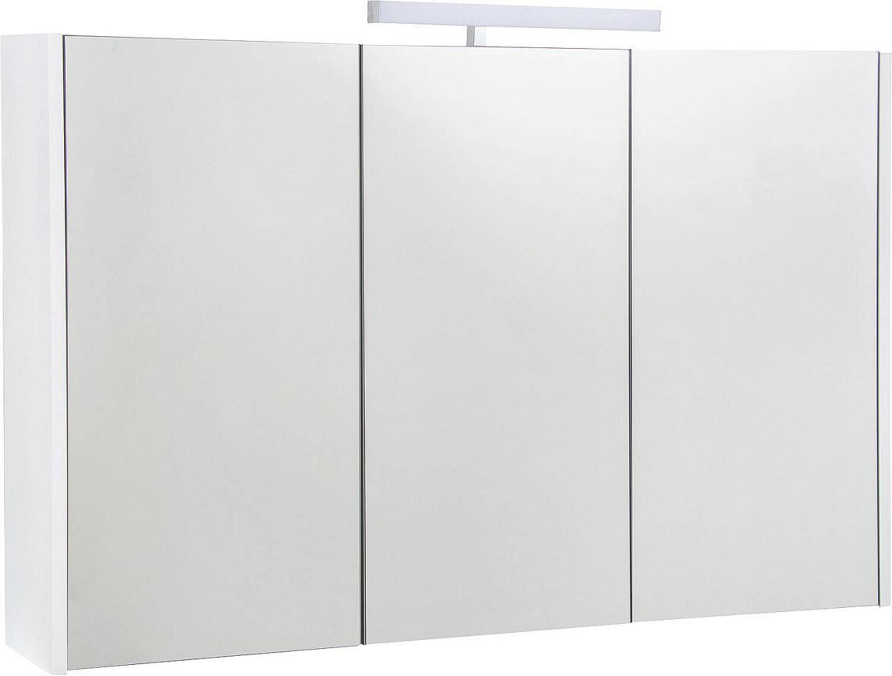 Spiegelschrank Akira mit LED-Beleuchtung, 3 Türen, weiß Hochglanz, 1200x700x155mm Spiegelschrank Akira mit LED-Beleuchtung, 3 Türen, weiß Hochglanz, 1200x700x155mm