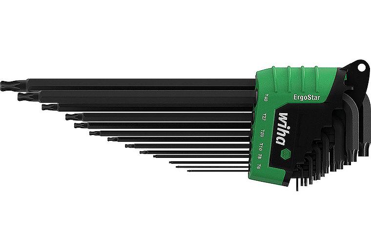 Winkelschlüssel-Set Wiha® Torx® mit Kugelkopf, 14-teilig, schwarzoxidiert Winkelschlüssel-Set Wiha® Torx® mit Kugelkopf, 14-teilig, schwarzoxidiert