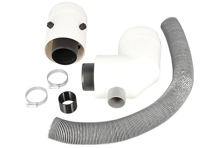 Abgas-Kesselanschlussstück DN80/125, Bogen, RLU für Ecoheat Plus bis 25 kW