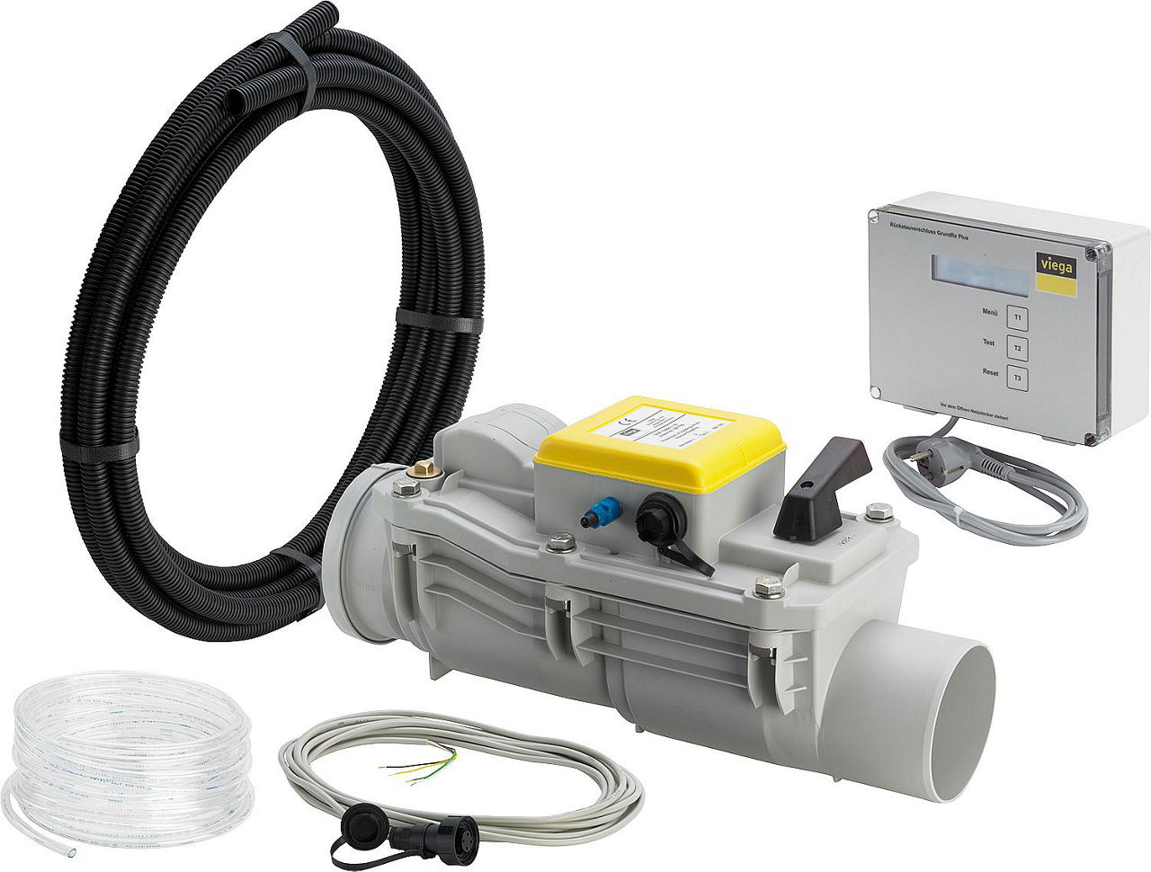 Rückstauverschluss Viega Grundfix Plus 4987.41 in DN 150, Kunststoff grau