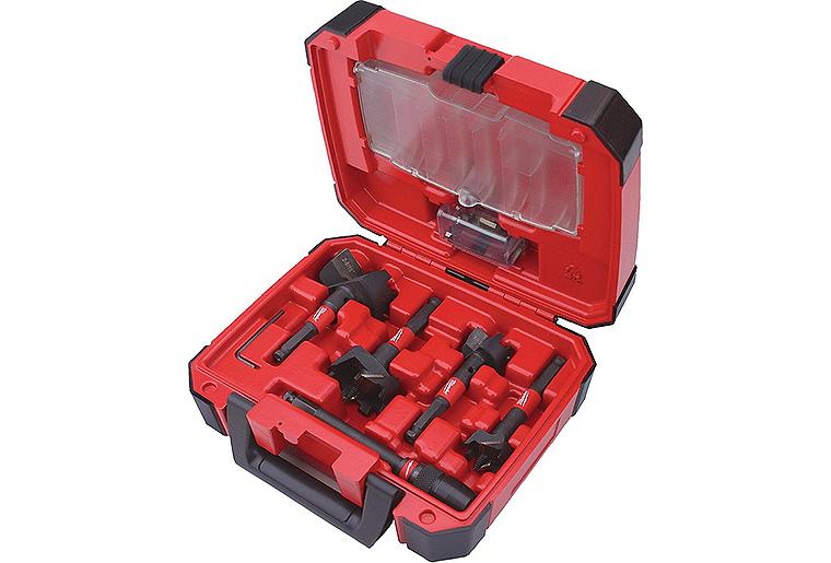 Forstnerbohrer-Set 5-teilig Ø 35/38/54/65 mm, Verlängerung 140 mm Forstnerbohrer-Set 5-teilig Ø 35/38/54/65 mm, Verlängerung 140 mm