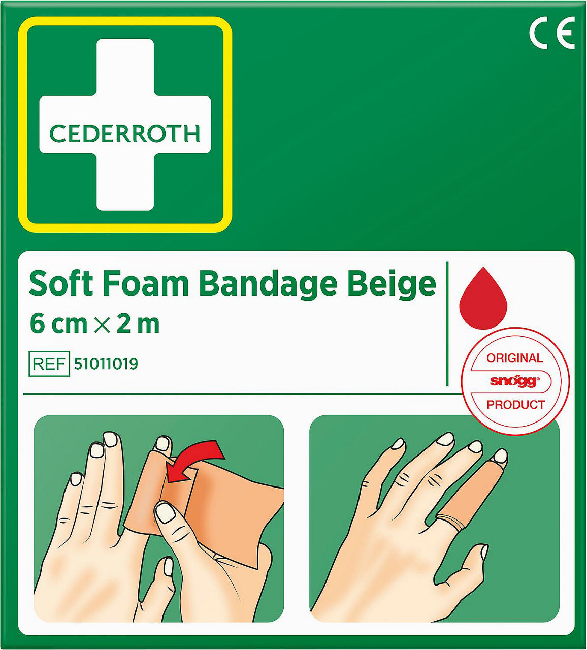 Wund-Schnell/Schaumverband Cederroth,beige ,2000x60mm